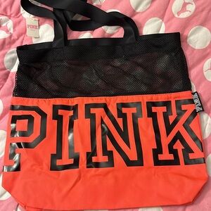 NWT coral beach bag